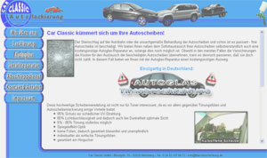 Homepage einer Autolackiererei